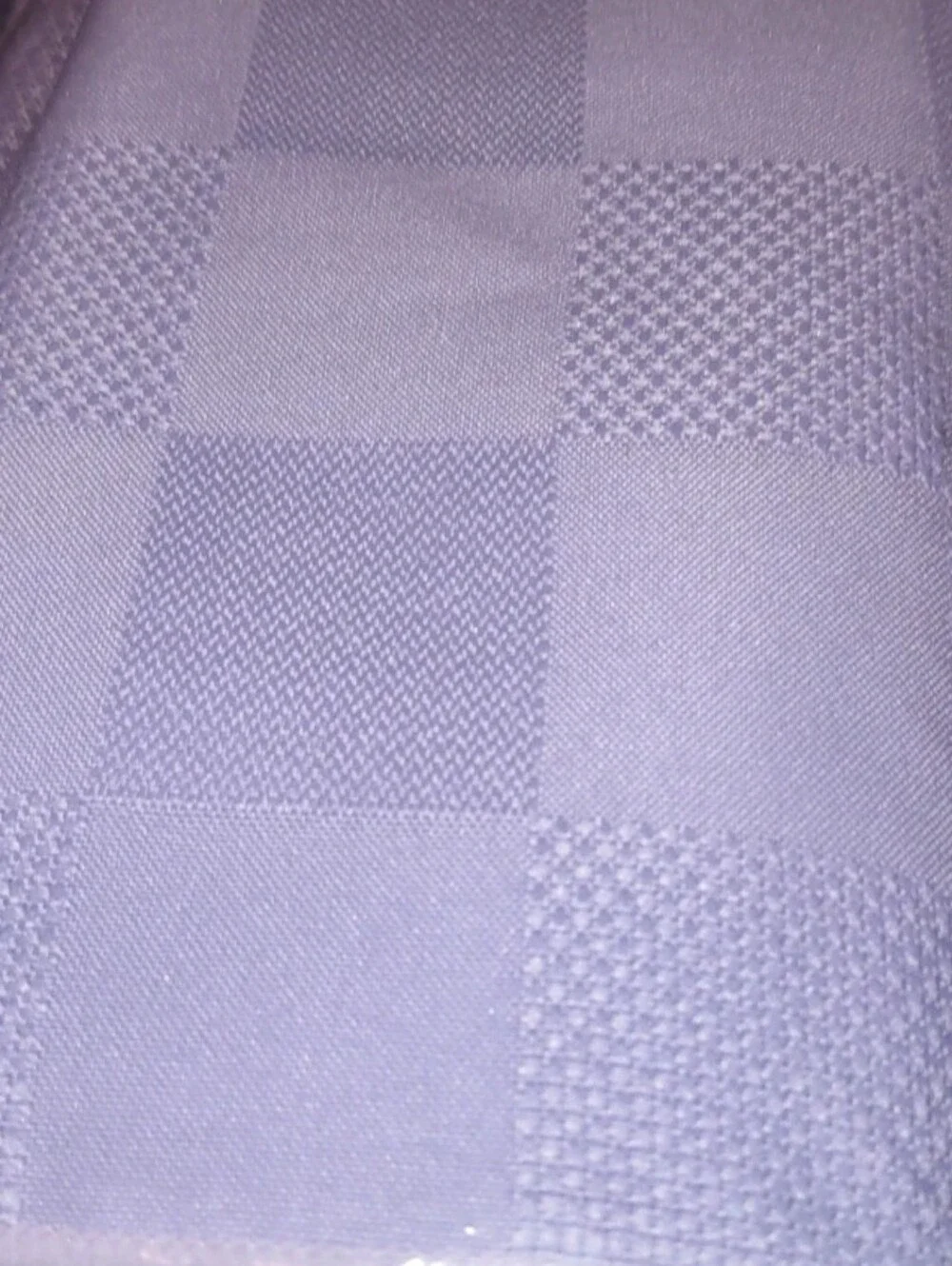 Set of 6 Soft Lilac Checkered Weave Cloth Napkins Pastel Purple/ Lilac Unbranded